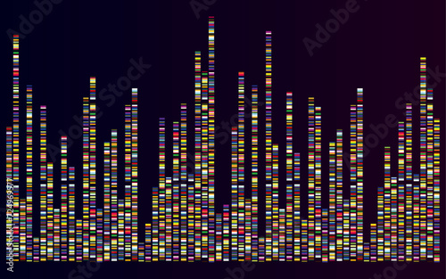 Background of abstract genetic map storage ,gathering and organizing data ,examining genetic data, genome map research