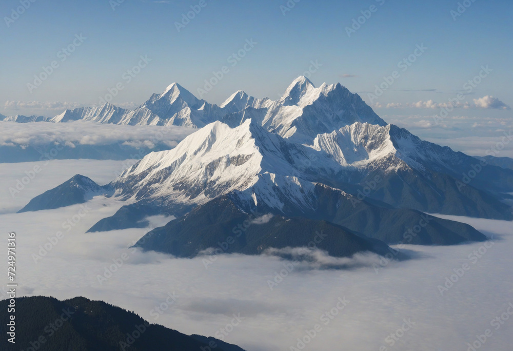 Stunning aerial view of the Himalayan peaks