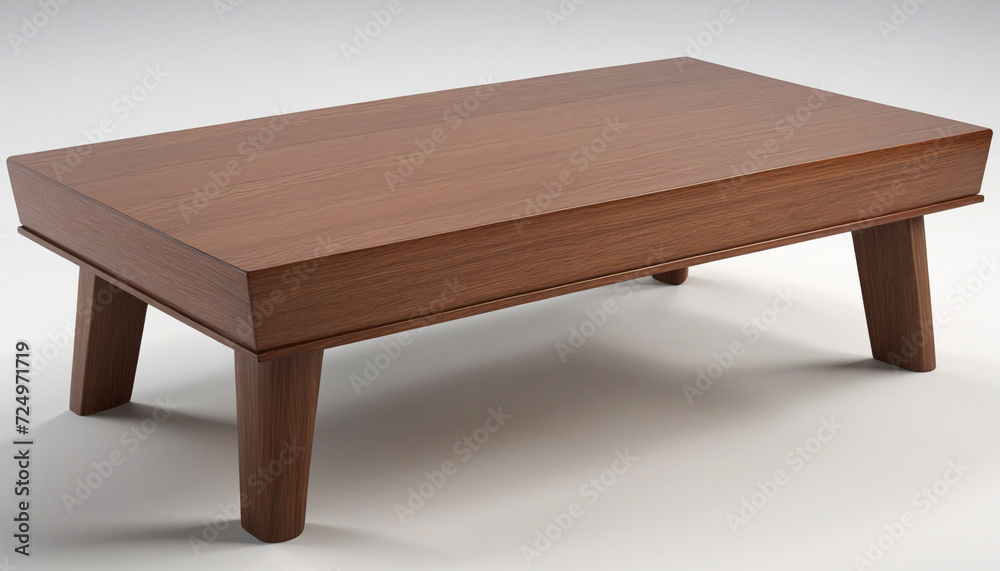 Traditional coffee table on white background Traditional coffee table on white background