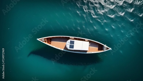 boat on the water ai generated