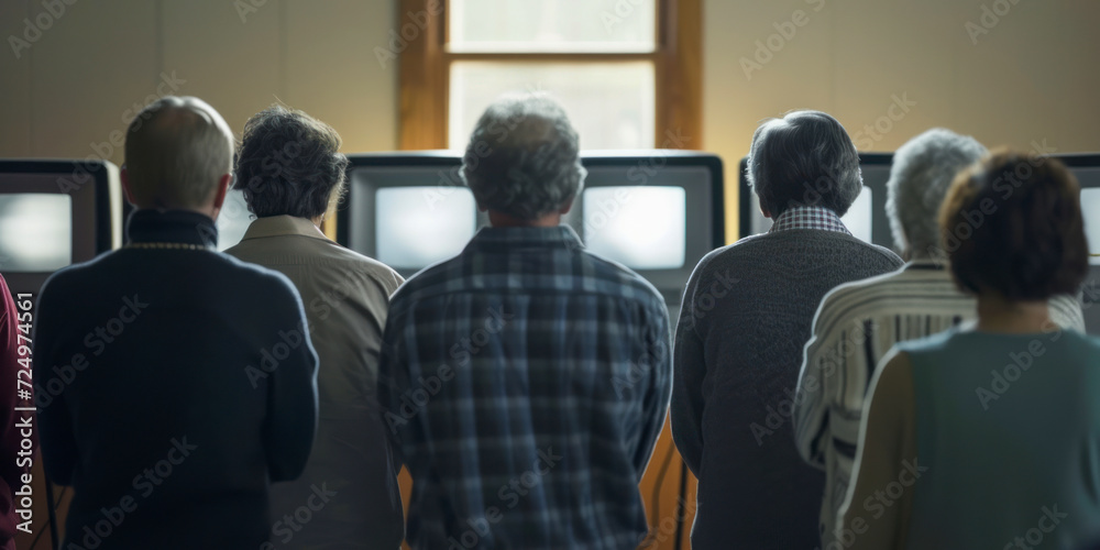 Fototapeta premium Election Day 2024 - Democrats and Republicans in the campaign.
