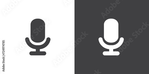 Bold Voice notes icon, vector illustration of voice message icon. chatroom button. Record voice message for phone correspondence. Social media icon. photo