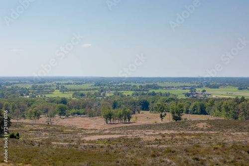 Overview of Overijssel landscape between Ommen and Hellendoorn at Lemelerberg (monument) The Pieterpad is a long distance walking route in the Netherlands, The trail runs from Groningen to Maastricht. photo
