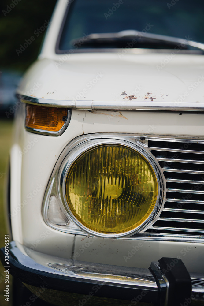 Vintage car headlight and turn signal
