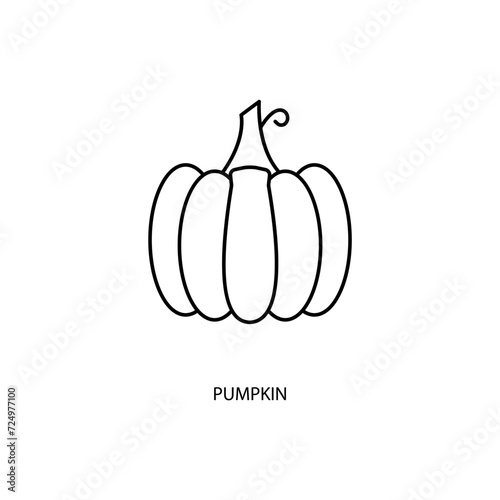 pumpkin concept line icon. Simple element illustration. pumpkin concept outline symbol design.