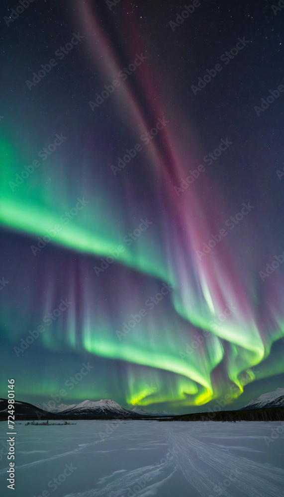A natural light display in the Earth's sky, predominately seen in high-latitude regions.