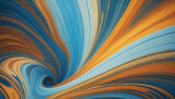 Chromatic Currents With Soft Edges and Atmospheric Effects. Abstract Swirls of Blue, Sky Blue, and Amber. Galactic And Sky Concept