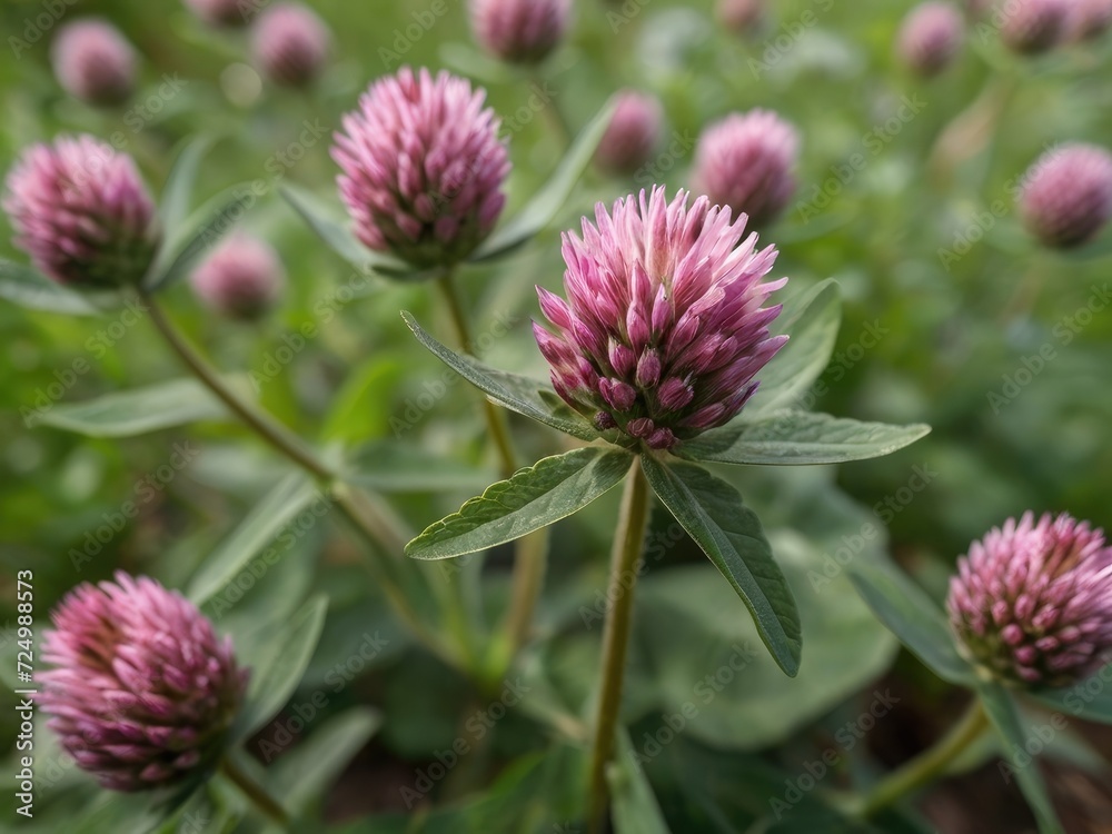 Red Clover (Trifolium pratense) in the garden Red Clover (Trifolium pratense) in the garden