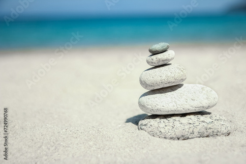 A stones relax in nature by the sea travel