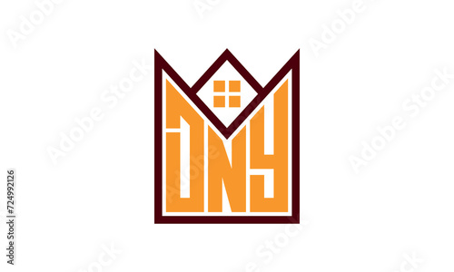 DNY initial letter real estate builders logo design vector. construction ,housing, home marker, property, building, apartment, flat, compartment, business, corporate, house rent, rental, commercial