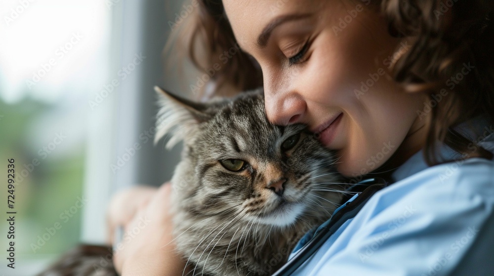 Mobile Vet Services: Vet making a house call to provide care to a pet Mobile Vet Services: Vet making a house call to provide care to a pet