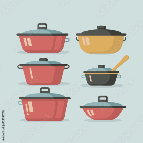 Pack of pans and other cooking utensils