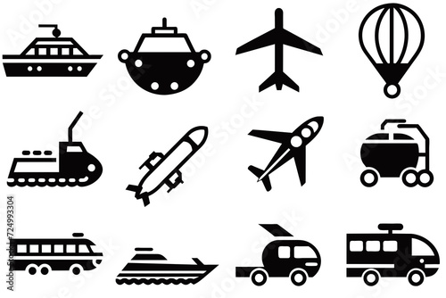 Transport icons set © dejanira