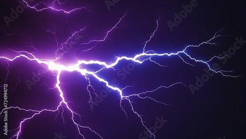 lightning in the night sky vector illustration of blue and purple electric lightning bolts clashing in the dark 