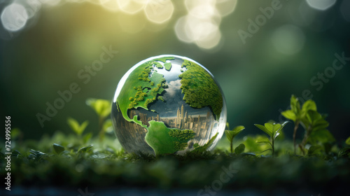 Global warming and climate change concept. Climate agenda and green development