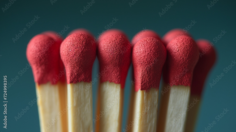 Group of Matchsticks With Red and Yellow Tips Group of Matchsticks With Red and Yellow Tips