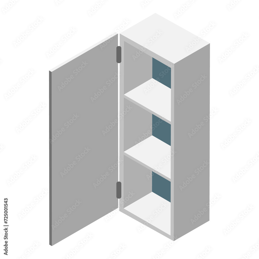 3D Isometric Flat Set of Kitchen Cabinets. Item 8 3D Isometric Flat Set of Kitchen Cabinets. Item 8