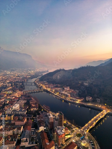 Twilight Over Lecco: Where Lake Como Meets the Adda River