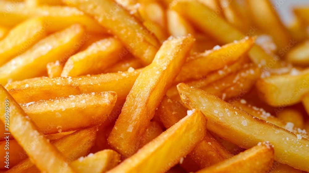 french fries on a white background, Immerse yourself in the irresistible allure of perfectly cooked French fries, flawlessly illuminated to showcase their golden perfection french fries on a white background, Immerse yourself in the irresistible allure of perfectly cooked French fries, flawlessly illuminated to showcase their golden perfection