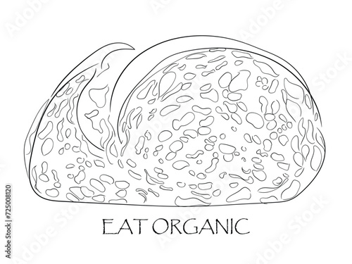 hand drawn line art vector of Home made sourdough bread prep process. Bakers and their hard work. Bread making industry