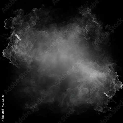 Smoke black ground fog cloud floor mist background steam dust dark white horror overlay. Ground smoke haze night black water atmosphere 3d magic spooky smog texture isolated transparent effect circle