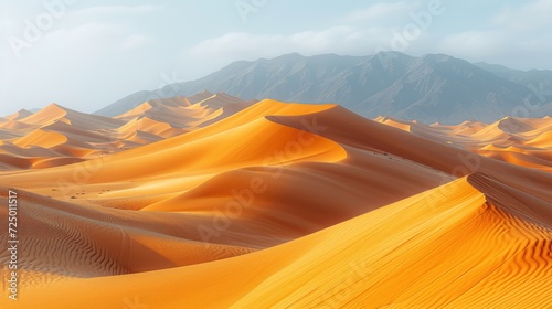  a group of sand dunes with a mountain range in the backgrouds of the desert in the background. photo