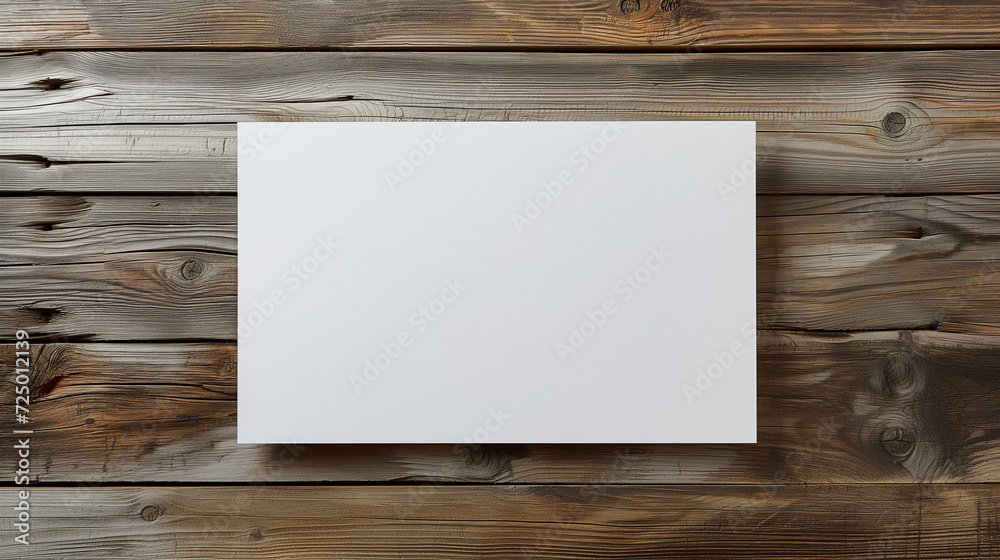 Blank paper card on wooden background. Text copy space with edit room. Blank paper card on wooden background. Text copy space with edit room.