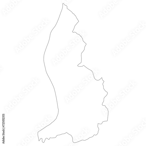 Liechtenstein map in white color