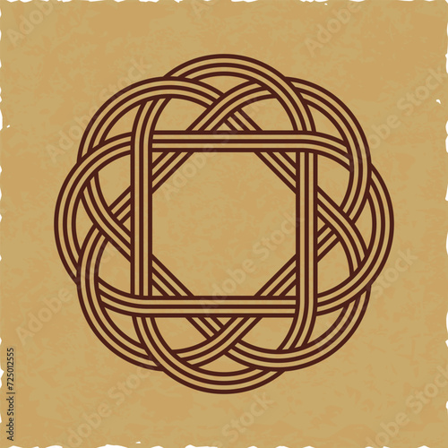 Celtic Motif on Square Parchment
