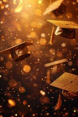 Beautiful background for graduation party advertising