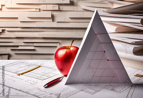red apple on a table