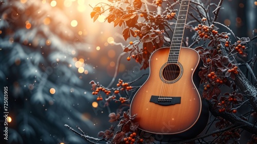 Beautiful background for guitar concert advertising