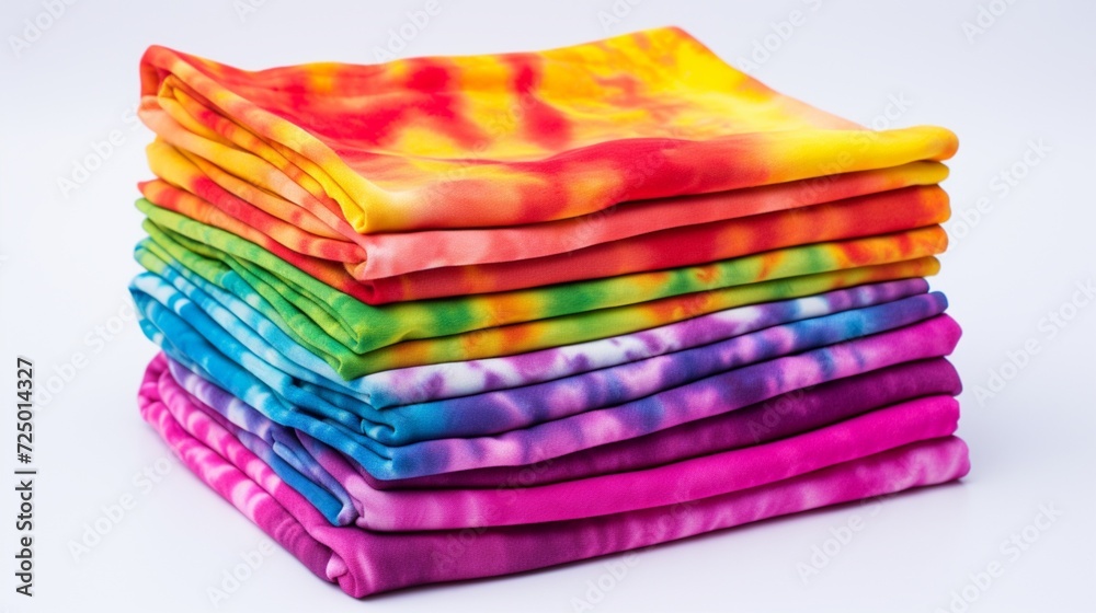 Craft a unique tie-dye bandana using vibrant fabric dyes. Craft a unique tie-dye bandana using vibrant fabric dyes.