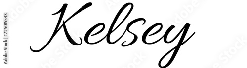 Kelsey - black color - name written - ideal for websites,, presentations, greetings, banners, cards, books, t-shirt, sweatshirt, prints, cricut, silhouette, sublimation	 photo
