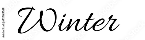 Winter - black color - name written - ideal for websites,, presentations, greetings, banners, cards, books, t-shirt, sweatshirt, prints, cricut, silhouette, sublimation	