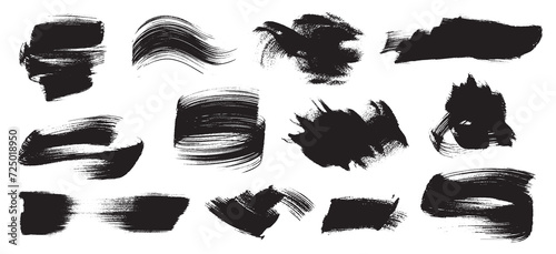 Fat Brush Wild Abstract Shapes With Paint Brush Texture