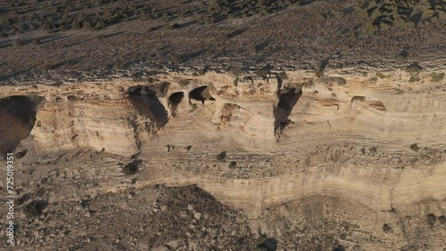 Aerial view of the Zaén caves, Moratalla, Region of Murcia, Spain photo