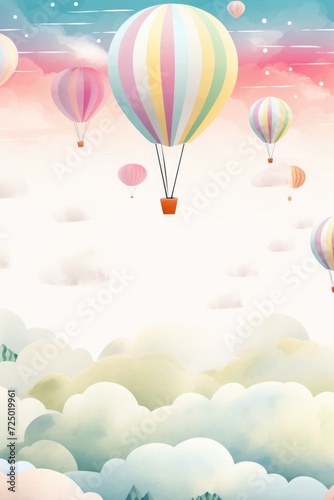 Hot air balloon in the sky