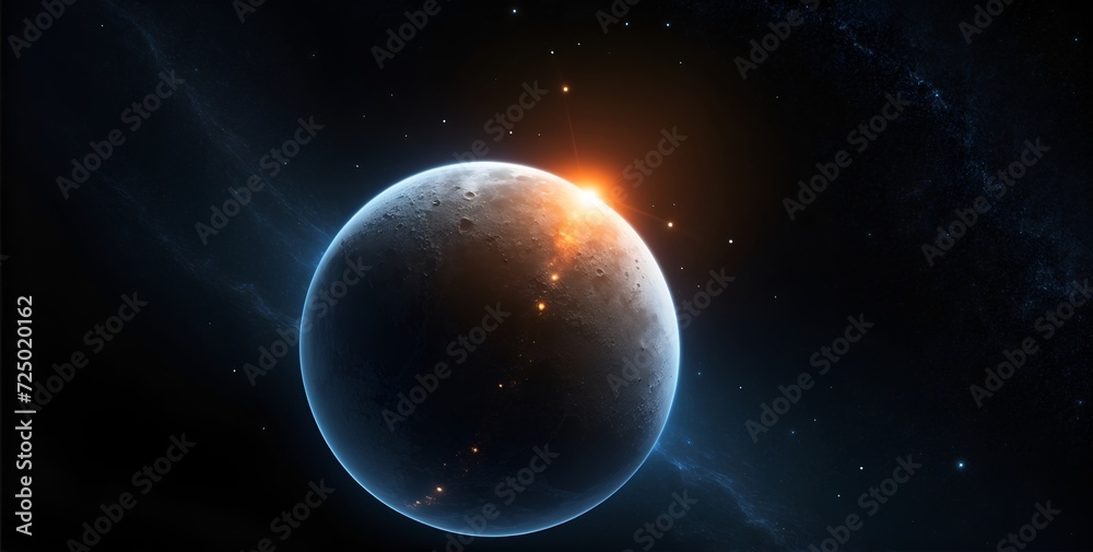 Solar system universe galaxy space planets poster background decoration. Graphic Art