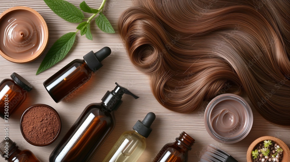 A comprehensive hair care treatment concept showcasing a variety of