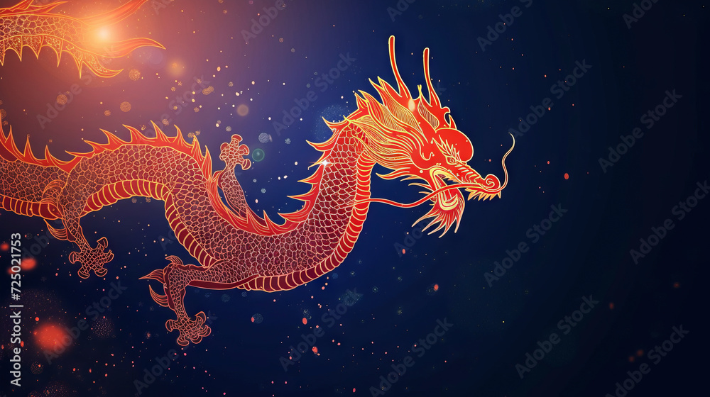 Nighttime setting marks the Year of the Dragon for Chinese New Year 2024