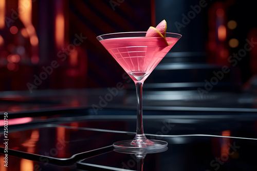 Cosmopolitan cocktail in a pub