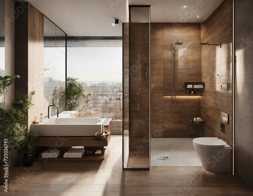 Minimalist home bath room concept
