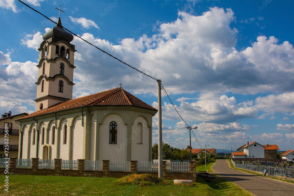 The Orthodox Church of the St Prince Lazar in Pojezna village in the Derventa municipality of Doboj region, Republika Srpska, Bosnia and Herzegovina