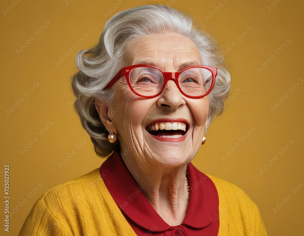 Fototapeta premium Ageless Amusement: Active Senior Lady's Playful Lifestyle