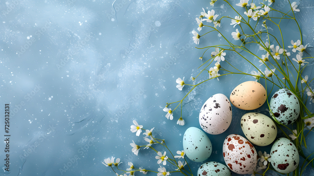 A Bunch of Eggs on a Blue Surface A Bunch of Eggs on a Blue Surface