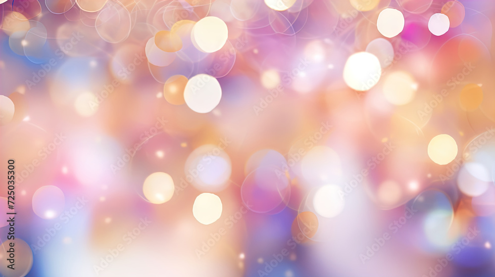 Obraz premium An abstract bokeh background in rainbow colors Created with generative AI.
