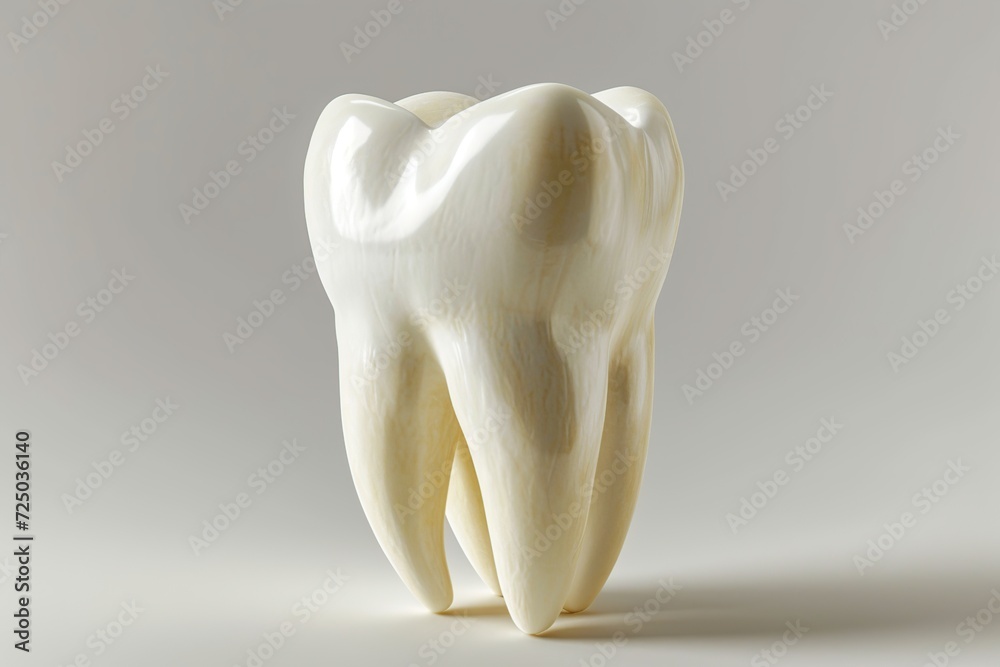 White dental tooth model on white background White dental tooth model on white background
