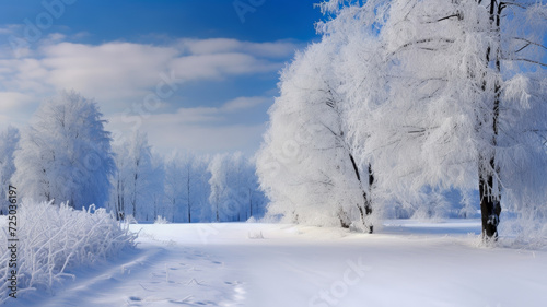 Winter scene after snowfall © outdoorsman