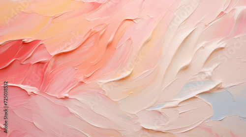 High-Resolution Pastel Paint Strokes Macro Photography